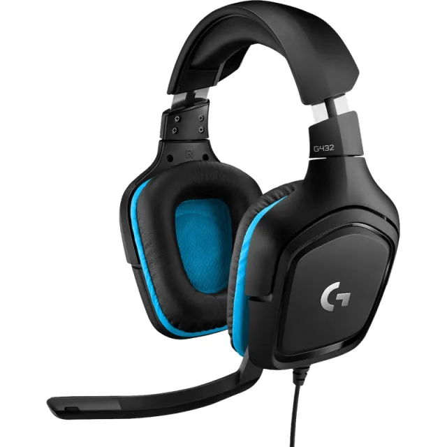 Logitech G432 gaming headset zwart