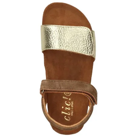 Clic! sandalen bruin/goud, foto 3