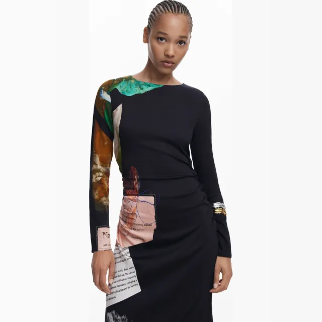 Desigual midi jurk zwart