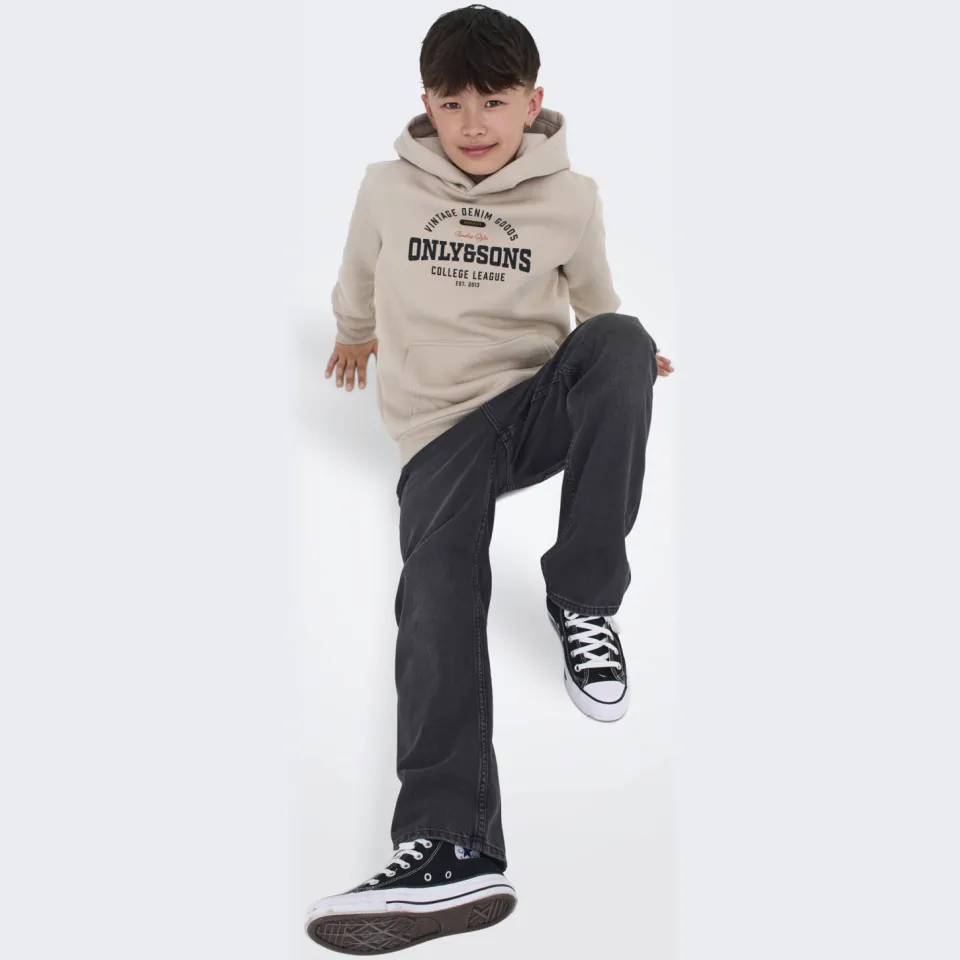 Only & Sons JUNIOR straight leg jeans black denim, foto 4