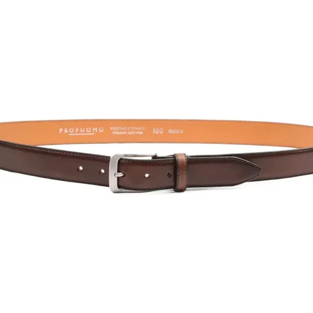 Profuomo leren riem bruin