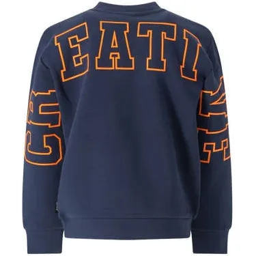 Retour Jeans rechtvallende sweater met backprint - indigo blauw Backprint, foto 2