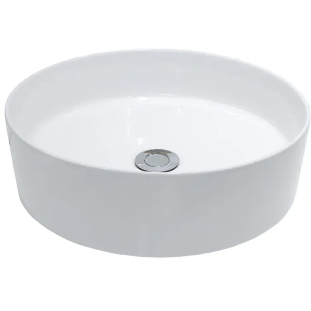 Wiesbaden Waskom Wiesbaden Link Opzet Model Keramiek Rond 40cm Mat Wit