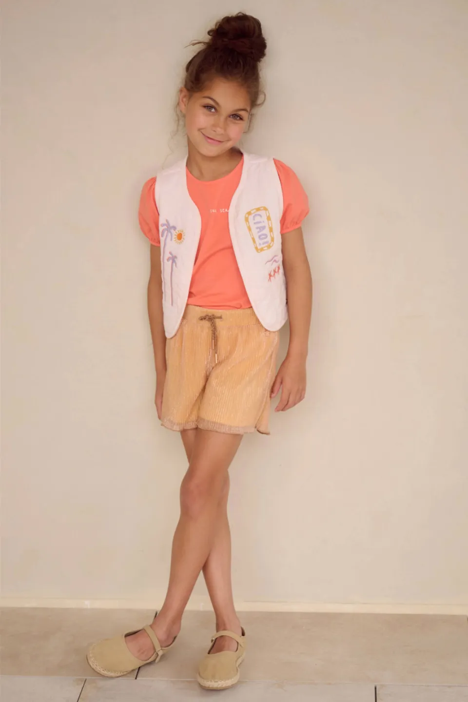 Nono regular waist casual short oranjegoud, foto 3