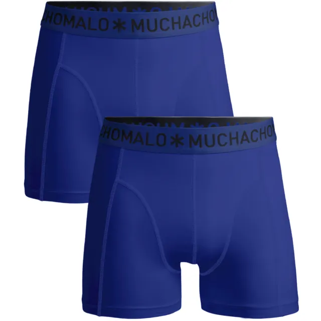 Muchachomalo Heren 2-pack Boxershorts Effen Blauw