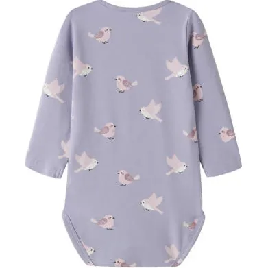 NAME IT BABY romper met print - lila Paars Meisjes Stretchkatoen Ronde hals, foto 2
