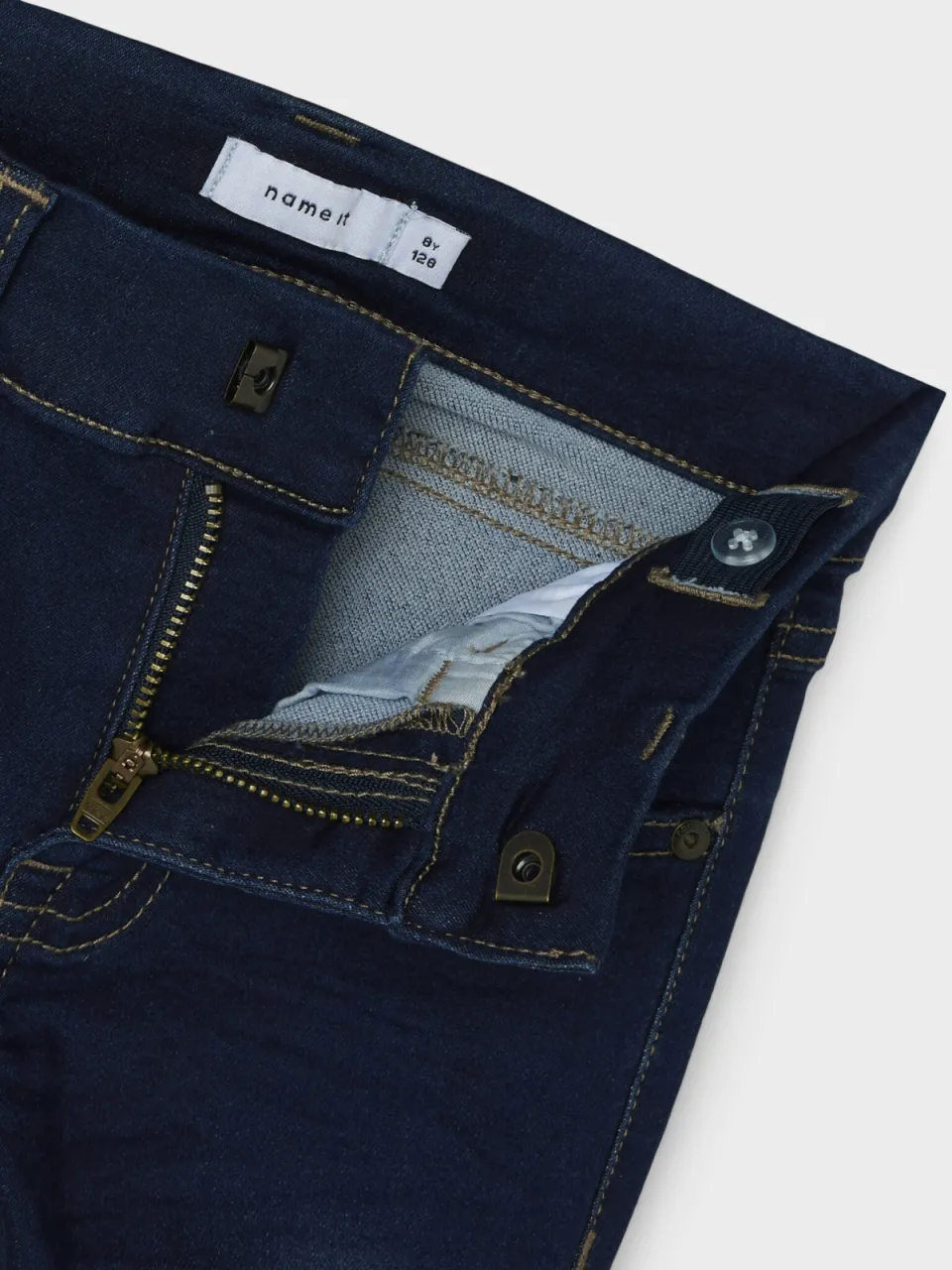 NAME IT KIDS slim fit jeans NKMTHEO dark blue denim, foto 6