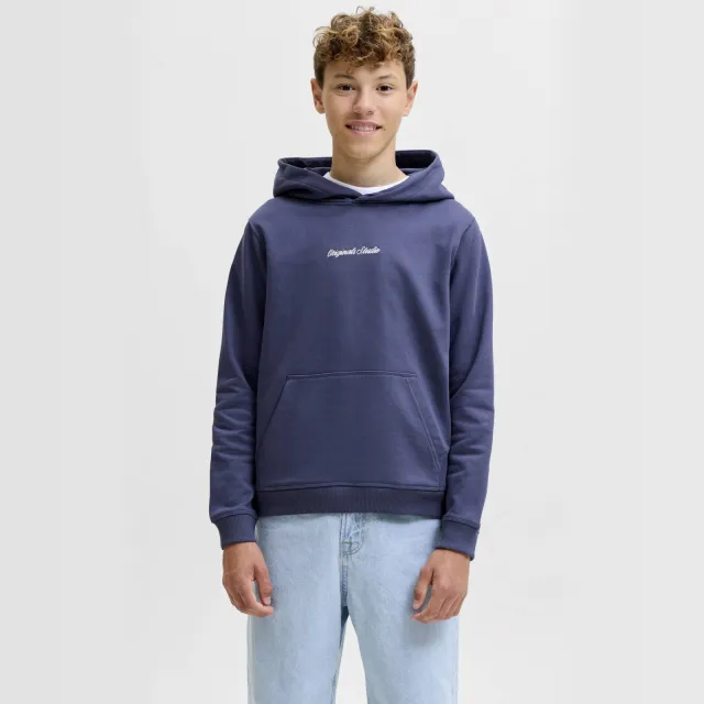 Jack & Jones JUNIOR hoodie blauw Donker blauw