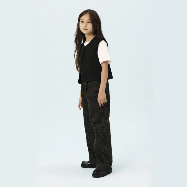 NAME IT KIDS wide leg casual broek donkerbruin