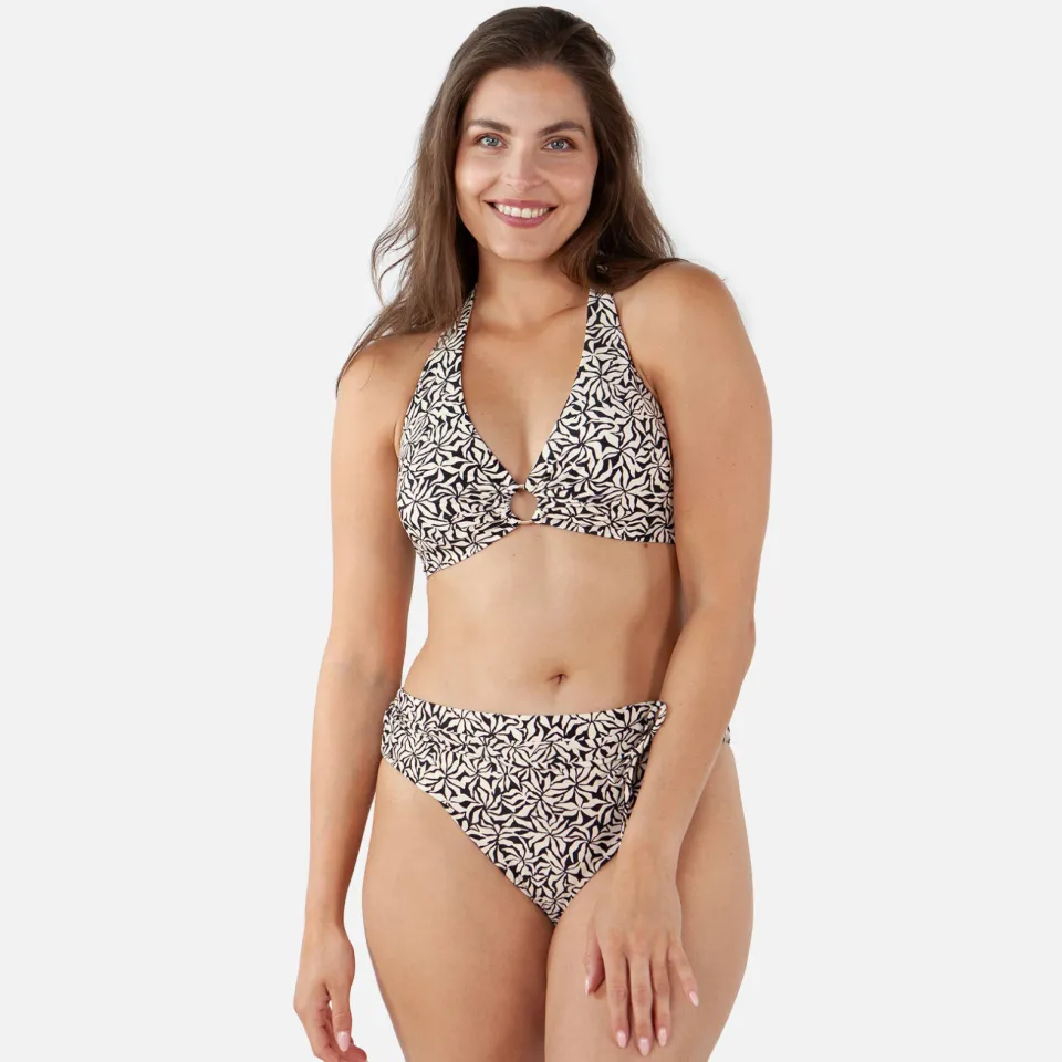 Barts Mahry voorgevormde halter bikinitop zwart/ecru, foto 4