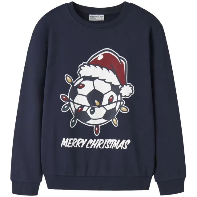 NAME IT KIDS sweater met print - donkerblauw