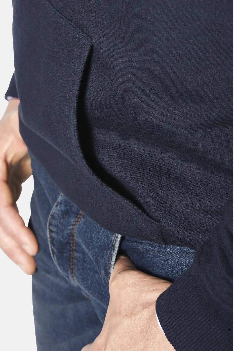 Jan Vanderstorm +FIT Collectie hoodie JERRES Plus donkerblauw, foto 5