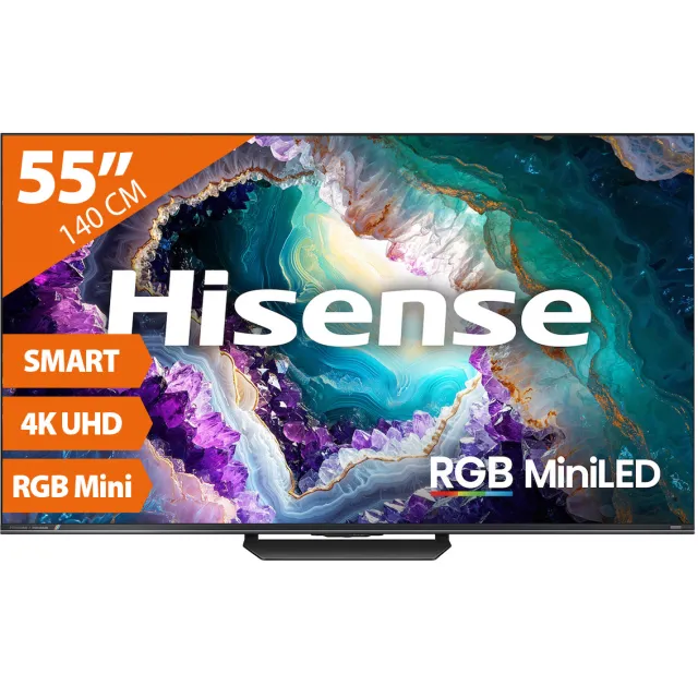 Hisense 55UR8S (2026) - 55 inch - RGB TV Zwart
