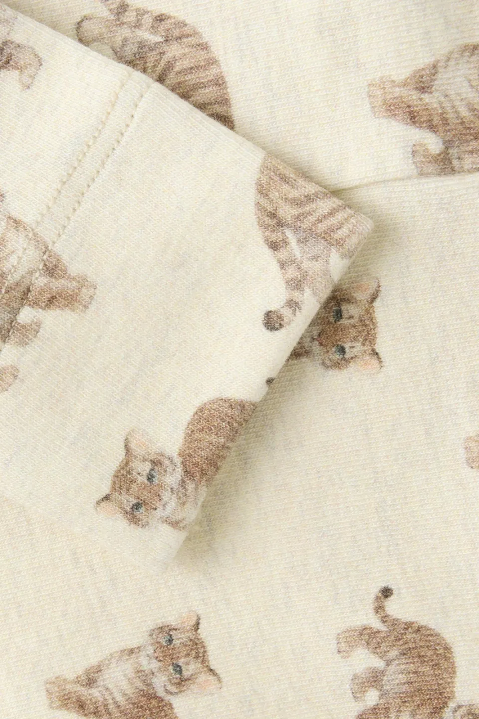 NAME IT BABY gebreide babybroek met print ecru, foto 3