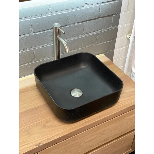Casajoy Waskom Casajoy Nero Vierkant 38cm Keramiek Zwart