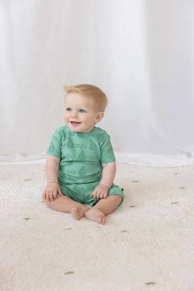 Feetje casual short Seaside Happiness groen