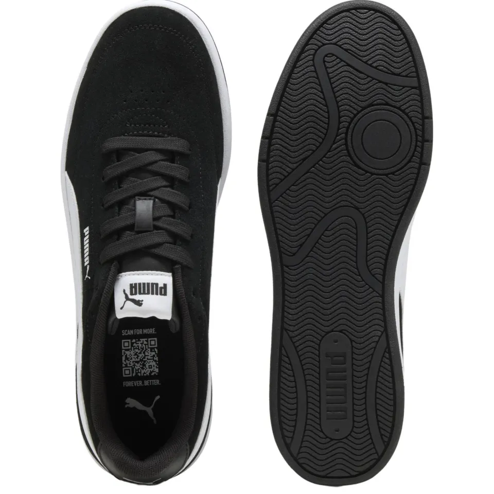 Puma Court Classic Clean suède sneakers - zwart/wit, foto 4