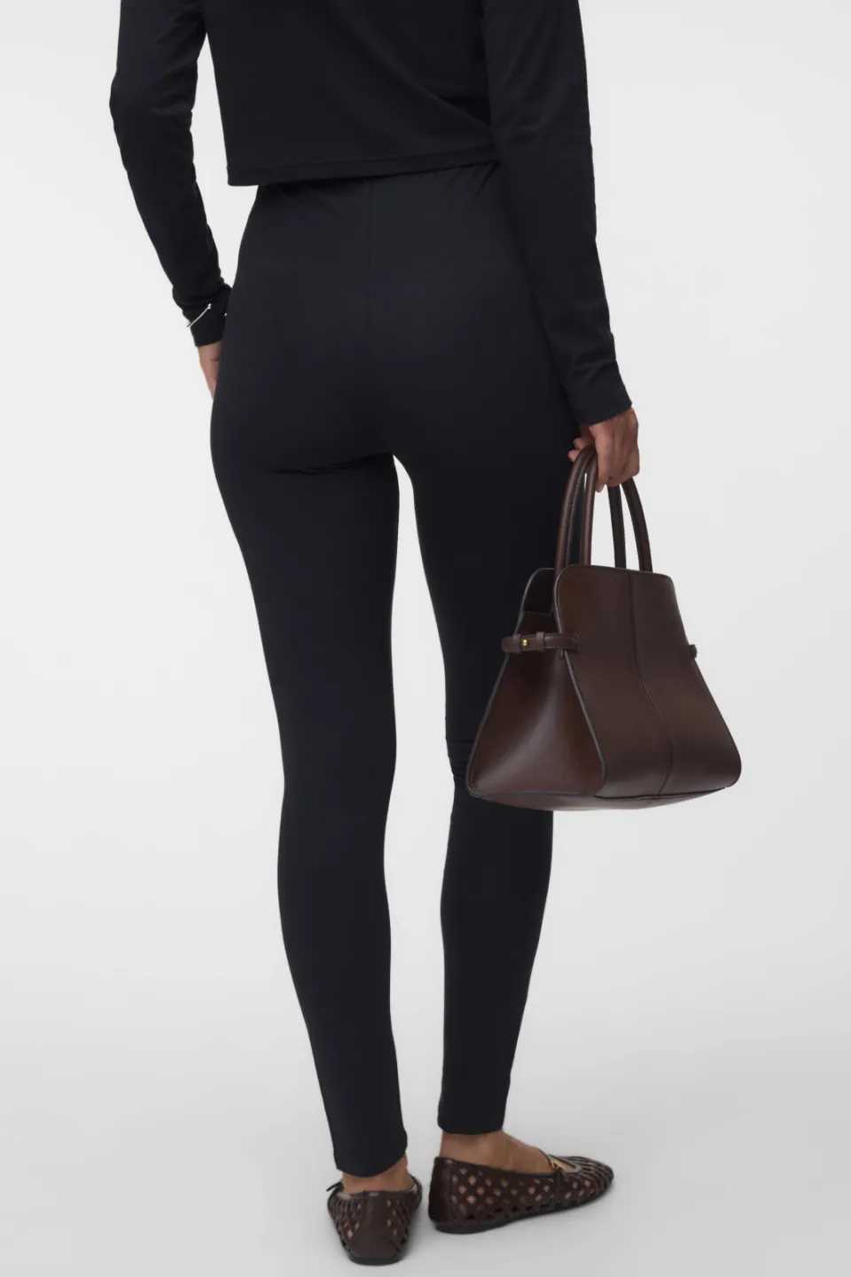Mamalicious regular waist zwangerschapslegging bruin, foto 6