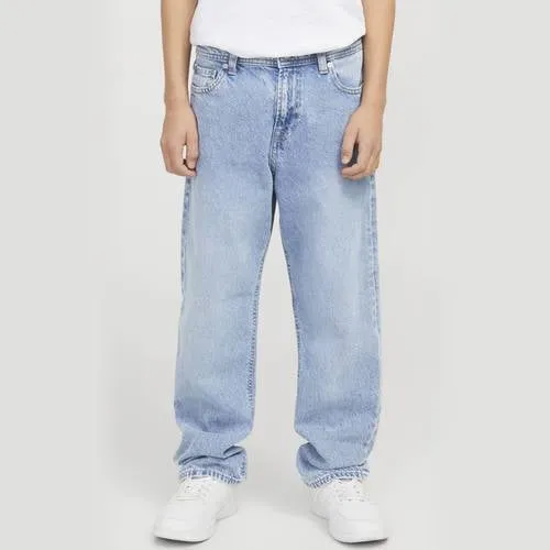 Jack & Jones JUNIOR high waist relaxed fit jeans light blue denim, foto 4