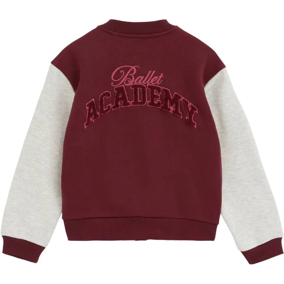 WE Fashion bomberjack donkerrood donkerrood/grijs melange, foto 3