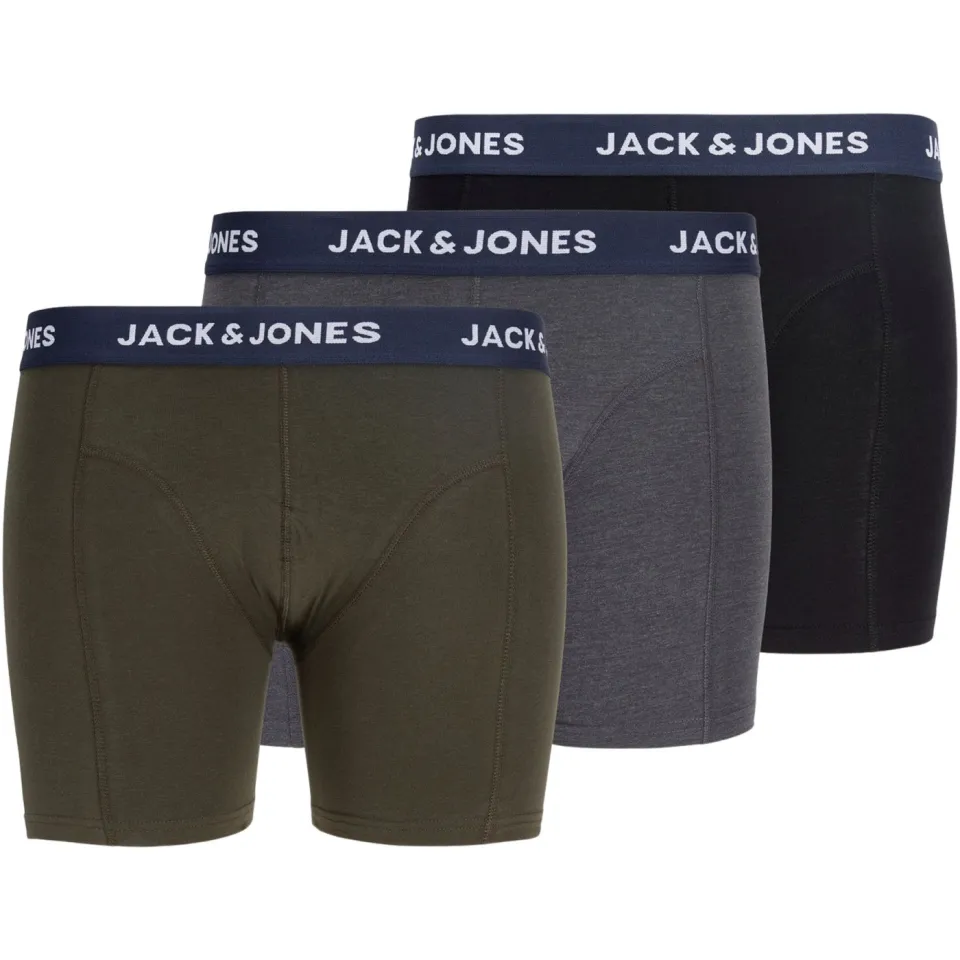 Jack & Jones Clamp boxershorts donkergroen/grijs/zwart, foto 2
