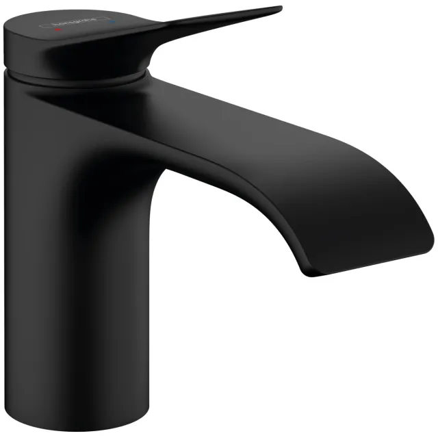 Hansgrohe Vivenis wastafelmengkraan 80 met trekwaste mat zwart