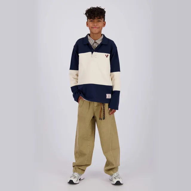 Vingino rechtvallende polo - donkerblauw/offwhite