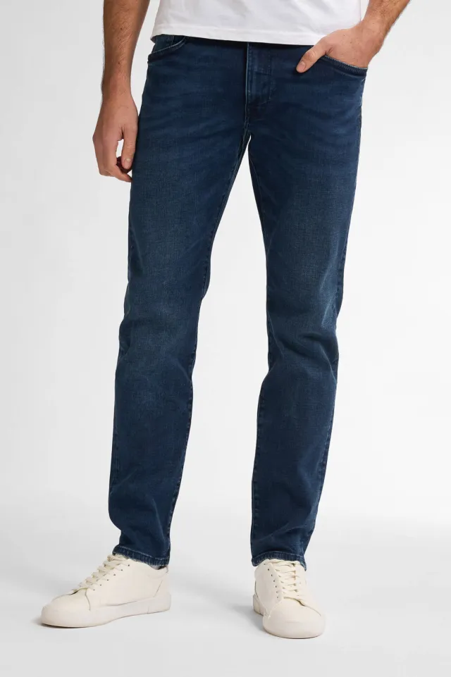 Petrol Industries slim fit jeans SEAHAM met riem cloudy sky donker gecoat, foto 4