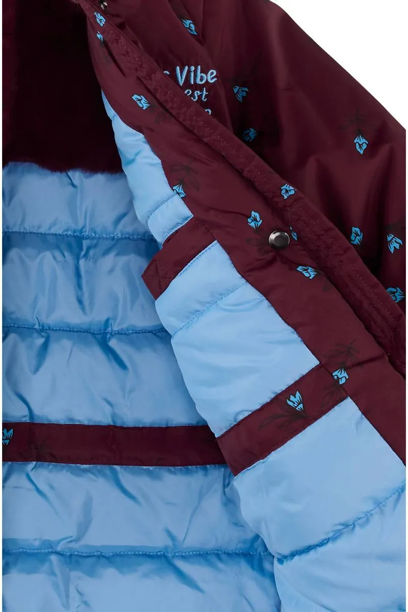 Z8 Arieke winterjas donkerrood donkerrood/blauw, foto 5