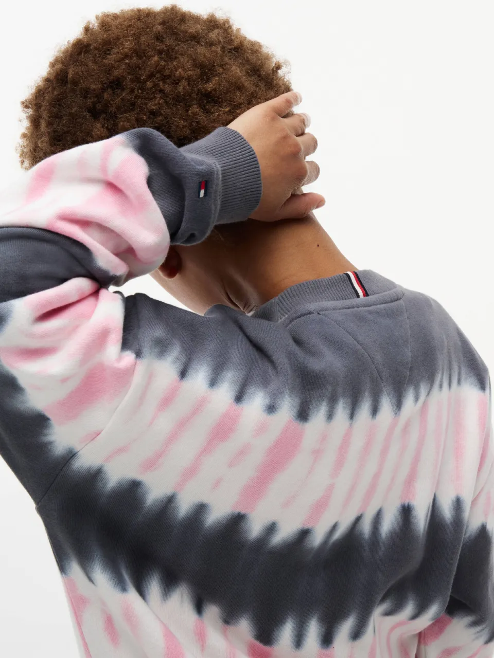 Tommy Hilfiger oversized tie-dye sweater - donkerblauw, foto 6