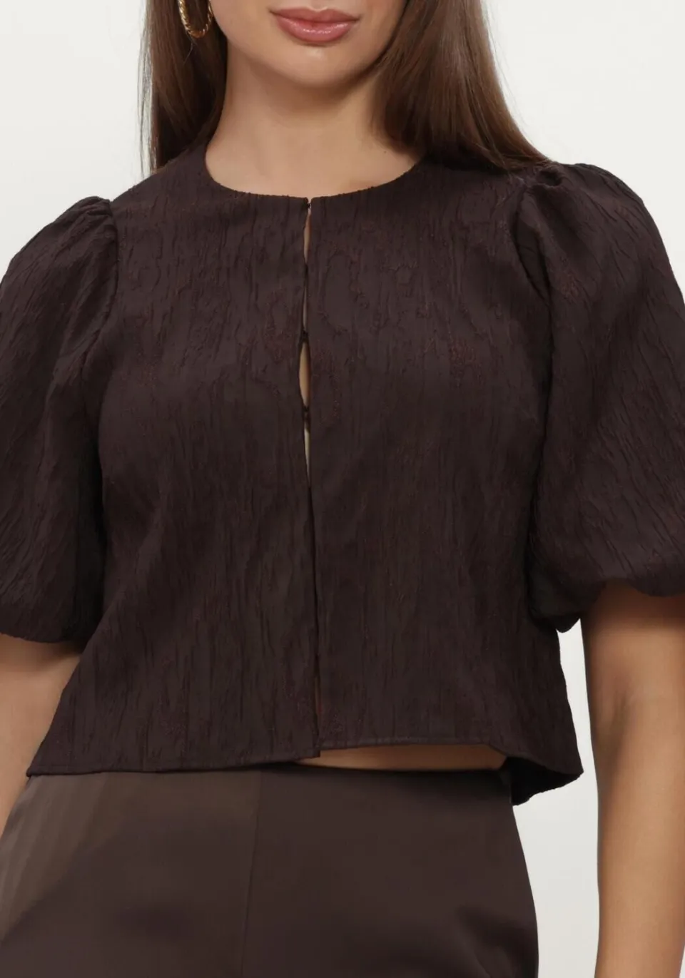 Yas Yasminu 2/4 short top bruin, foto 4