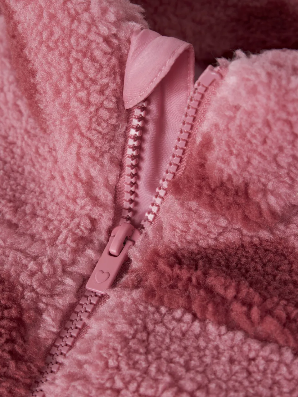 NAME IT MINI teddy jas met hartjes roze, foto 6