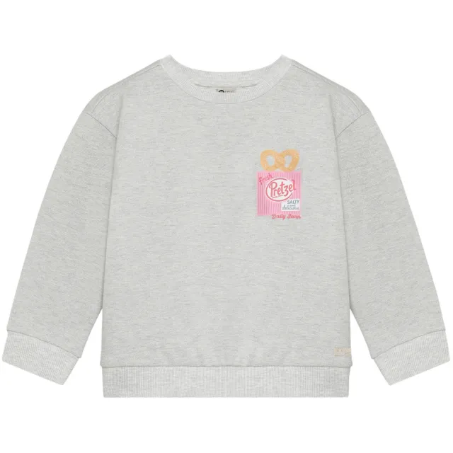 Daily7 rechtvallende sweater met backprint - grijs, foto 2