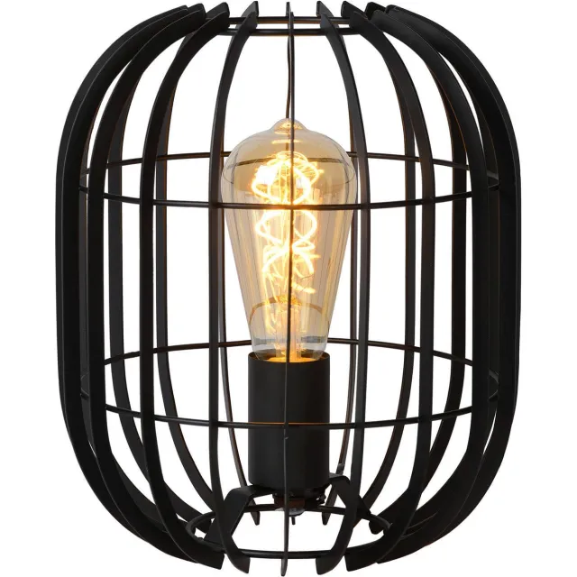 Lucide REDA - Tafellamp - Ø 22 cm - 1xE27 - Zwart