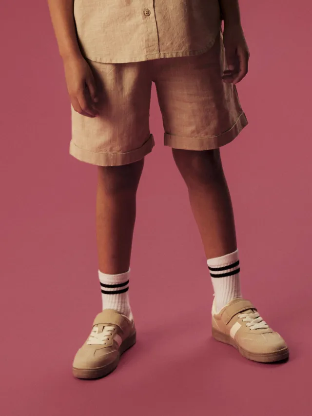 NAME IT KIDS regular casual korte broek beige, foto 4