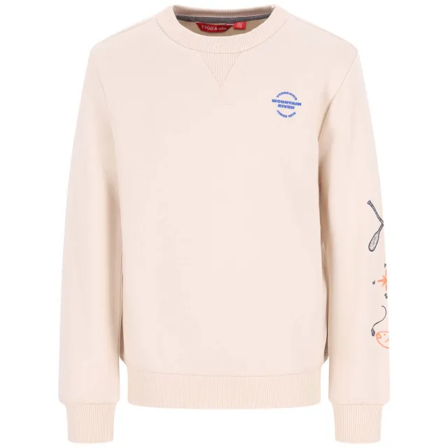 TYGO & vito rechtvallende sweater met print - ecru