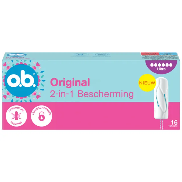 OB 2+1 gratis: o.b. Original Dynamic Fit Ultra Tampons 16 stuks