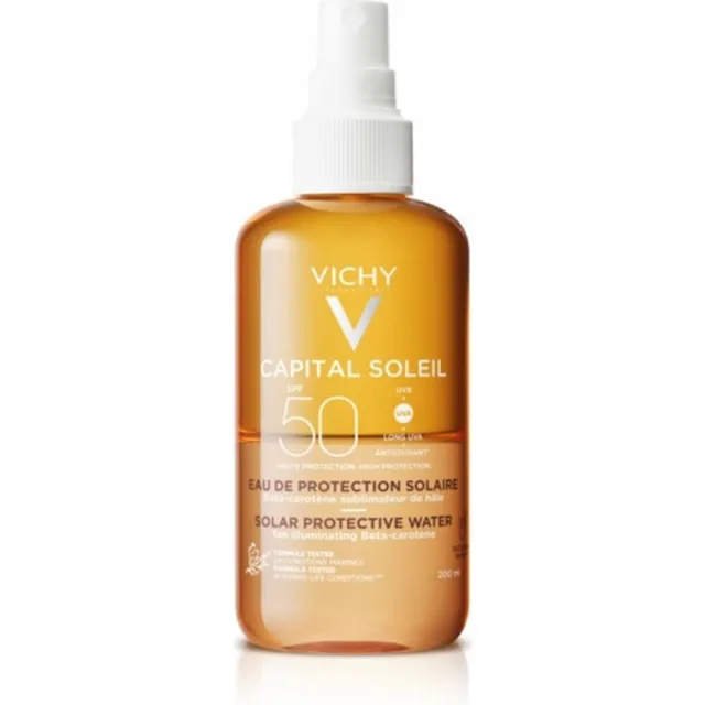 Vichy Capital Soleil Zonbeschermend Water Optimale Bruine Teint SPF 50 200 ml