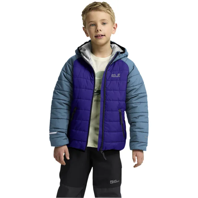 Jack Wolfskin gewatteerde winterjas kobaltblauw Kobaltblauw/lichtblauw