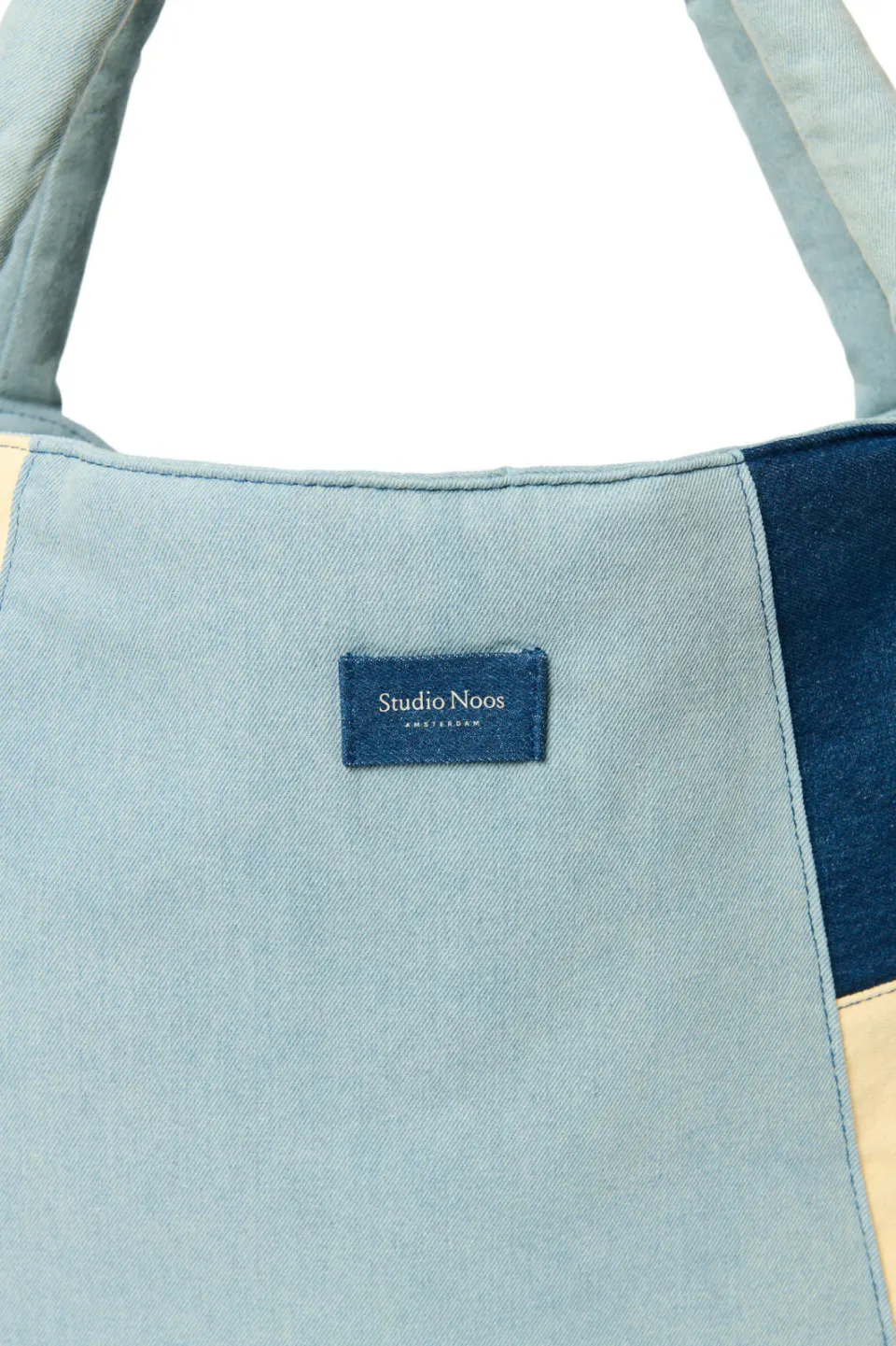 Studio Noos Denim Patchwork Mom Bag luiertas blauw, foto 5