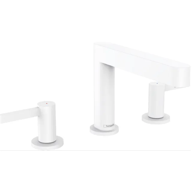 Hansgrohe Finoris 110 wastafelmengkraan 3-gats mat wit