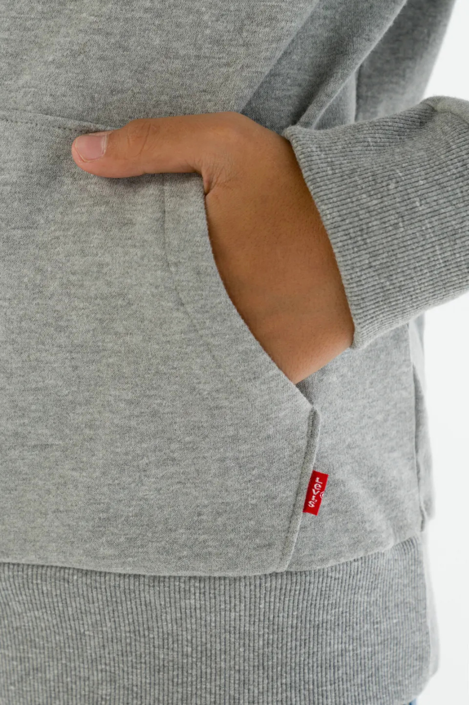 Levi's Kids hoodie Batwing met logo grijs melange, foto 7