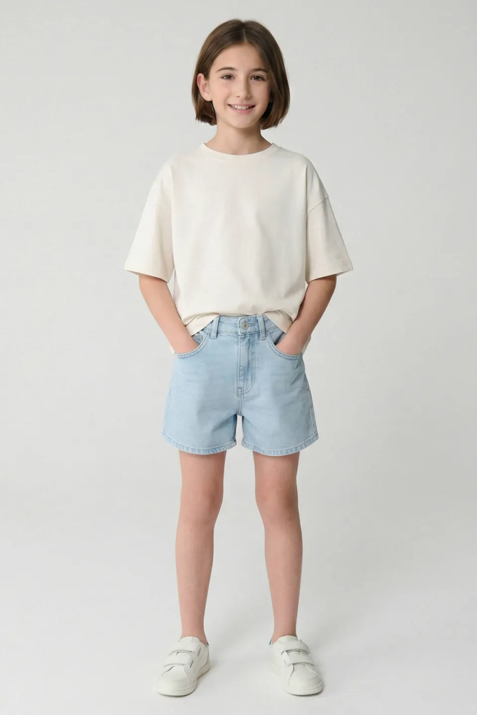 Cars Sarrah jeansshort lichtblauw Bleached