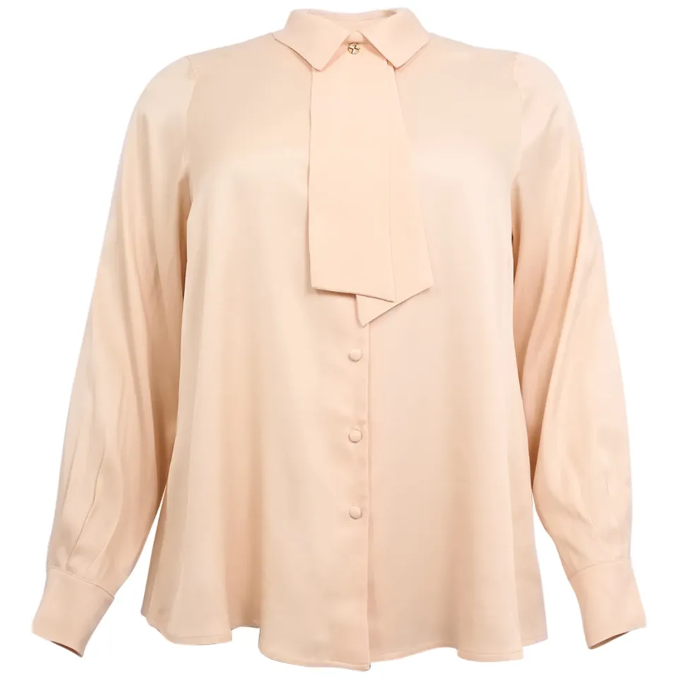 Yoek Satin blouse lichtroze, foto 5