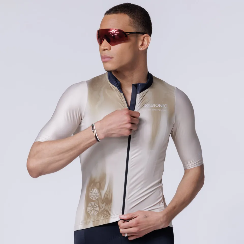 X-Bionic fietsshirt met korte mouwen Corefusion Ride Beige