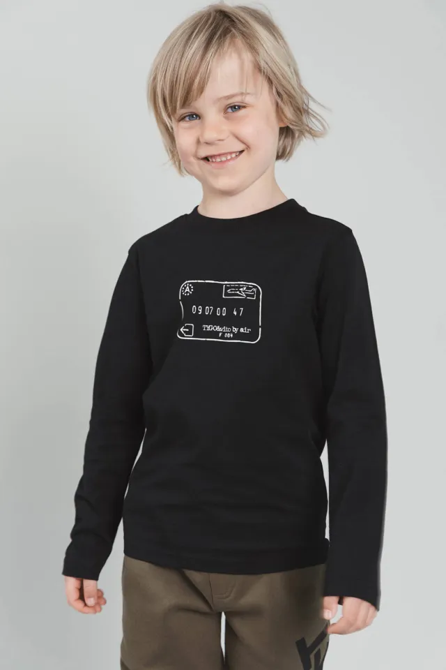 TYGO & vito jersey longsleeve met print zwart