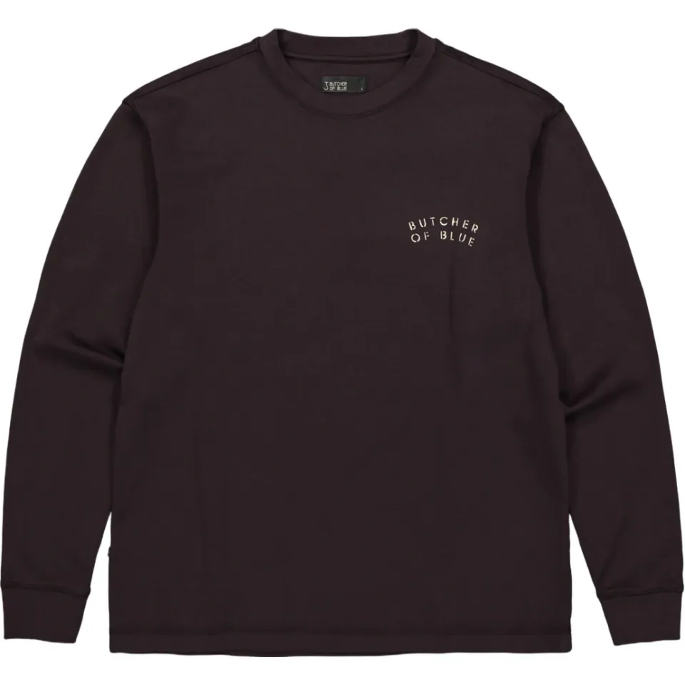 Butcher of Blue relaxed fit longsleeve met backprint en logo - topaz bruin, foto 2