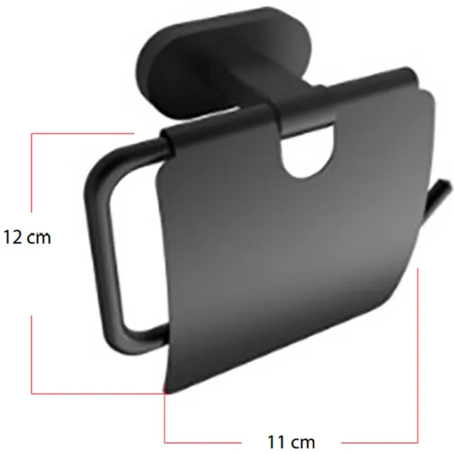 Boss & Wessing Toiletrolhouder BWS Hakoda Met Klep Mat Zwart