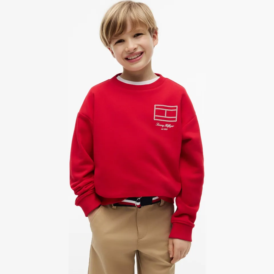 Tommy Hilfiger sweater met print - rood