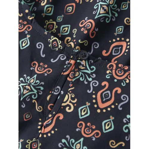 NAME IT NKFVINAYA midi jurk donkerblauw met print donkerblauw/multicolor, foto 2